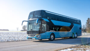 Bus with driver