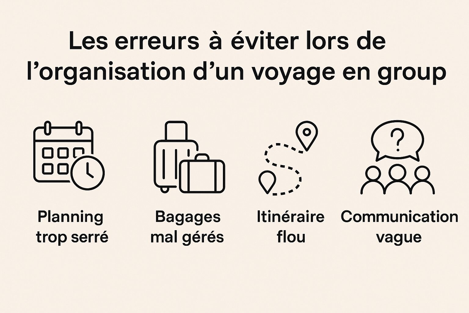 organisation d'un voyage en groupe