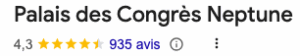 Séminaire d'entreprise à Toulon : l'alliance parfaite entre performance et détente 3 Note Google du palais des congrès Neptune à Toulon