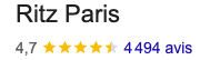 Note google, Le Ritz 
