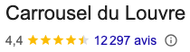 Note google du Carroussel du Louvre
