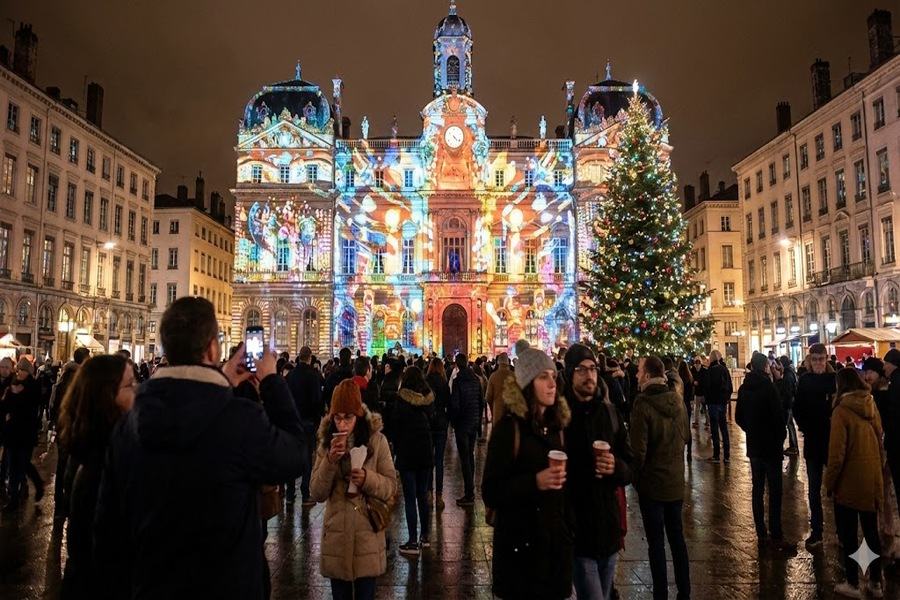 Les 6 plus beaux marchés de Noël à travers La France 3 Fête des Lumières à Lyon