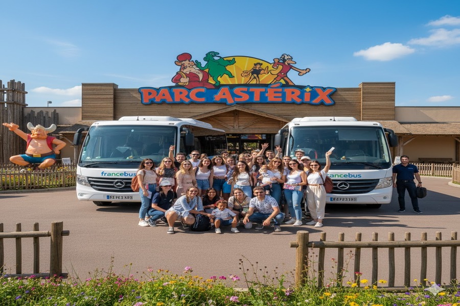 Minivans au Parc Astérix