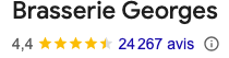 Note google, Brasserie Georges, Lyon