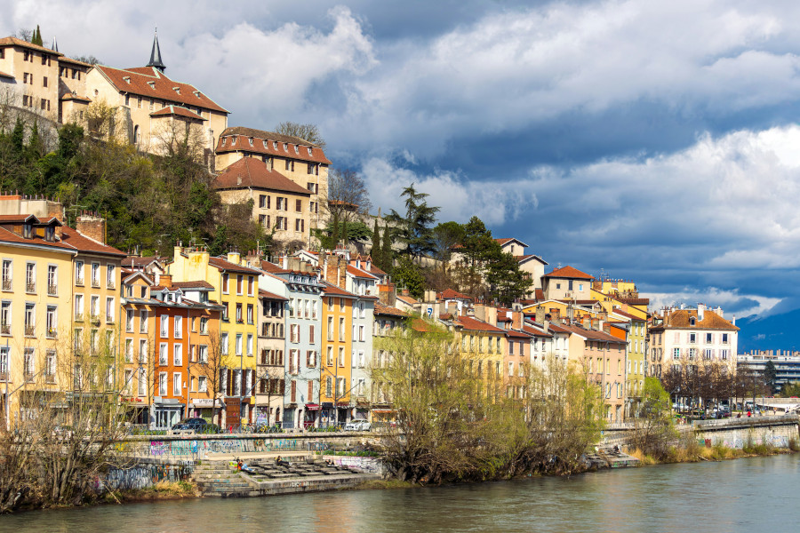Bus rental in Grenoble 1 Grenoble riverbanks