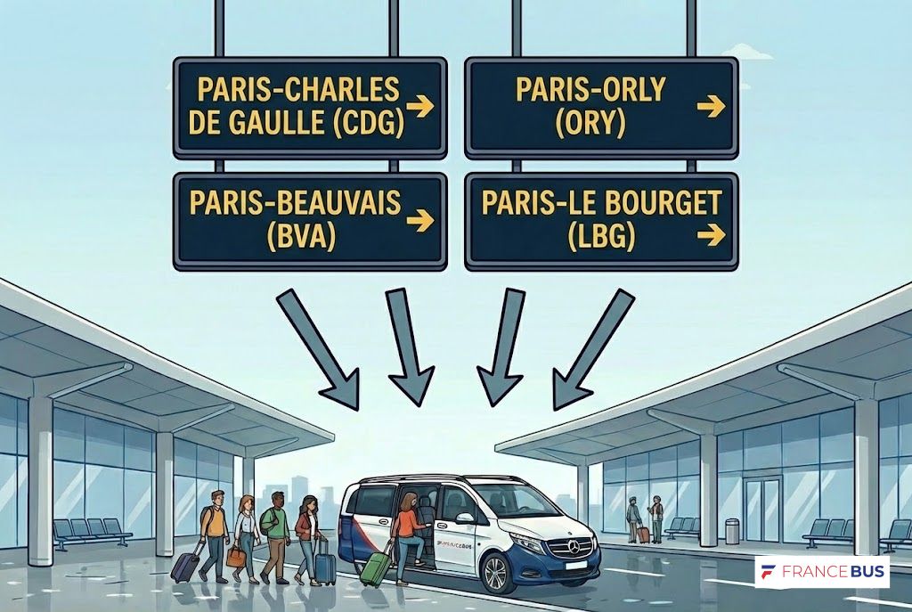 Minivan aeroports de Paris