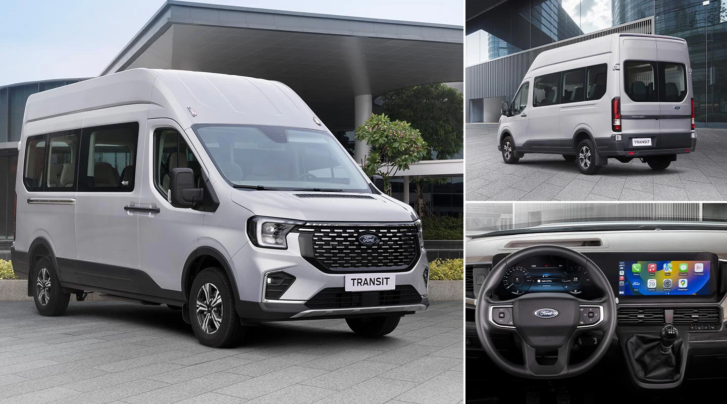 19-seater minibus 8 Ford Transit L4H3 rear