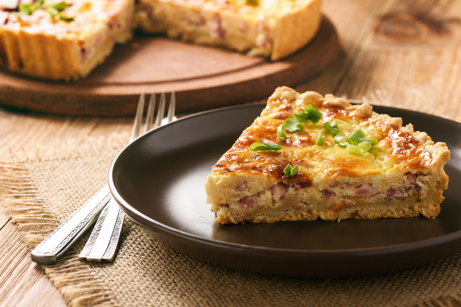 Traditional quiche Lorraine